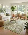 Seaside Blooms Collection Area Rug - Verdure (Green) Rectangle Green  lifestyle 28