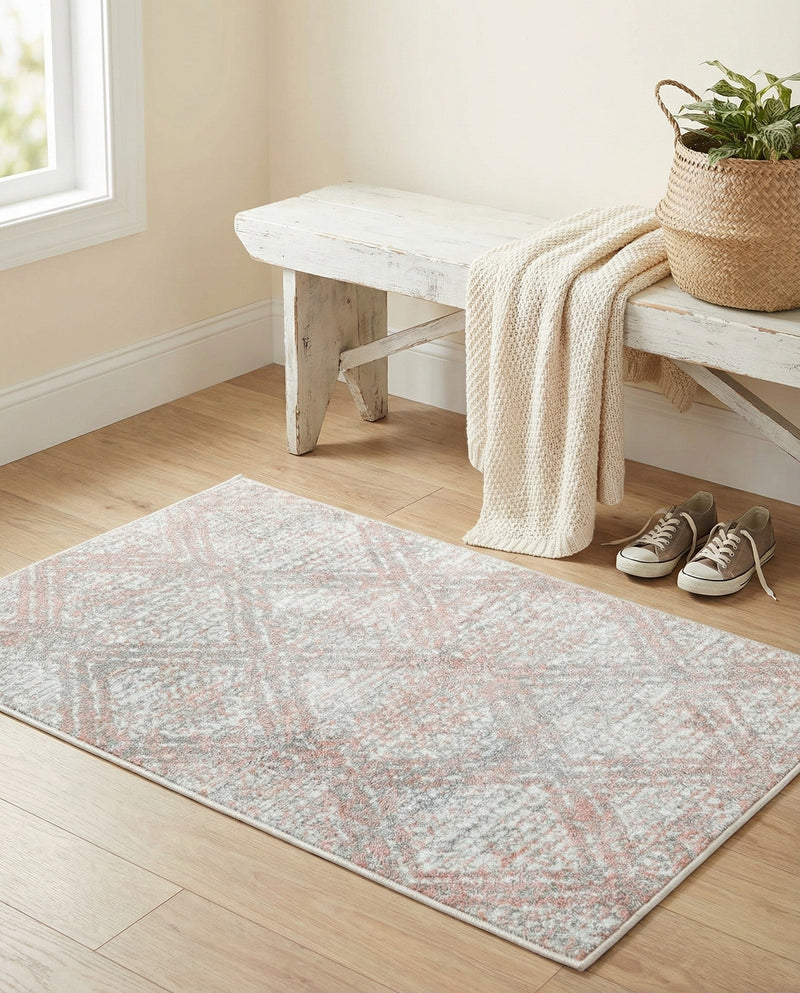 Aegean Elegance Washables Collection Area Rug -  Tinos Rectangle Rose Pink  lifestyle 11