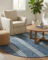 Urban Oasis Rugs Collection Area Rug -  District (Blue) Round Blue  lifestyle 58