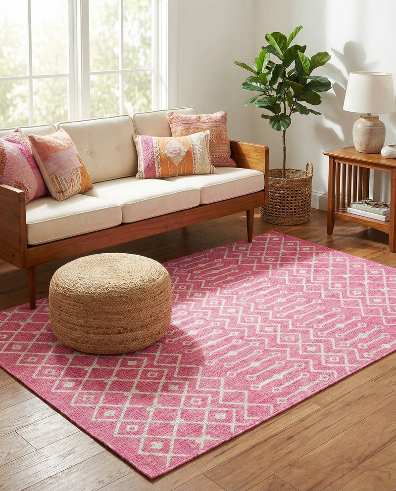 Savannah Pergola Collection Area Rug -  Pergola (Fuschia) Rectangle Fuschia  lifestyle 7