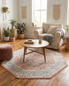 Adriana Terrace Collection Area Rug - Capri (Rose) Octagon Rose  lifestyle 40