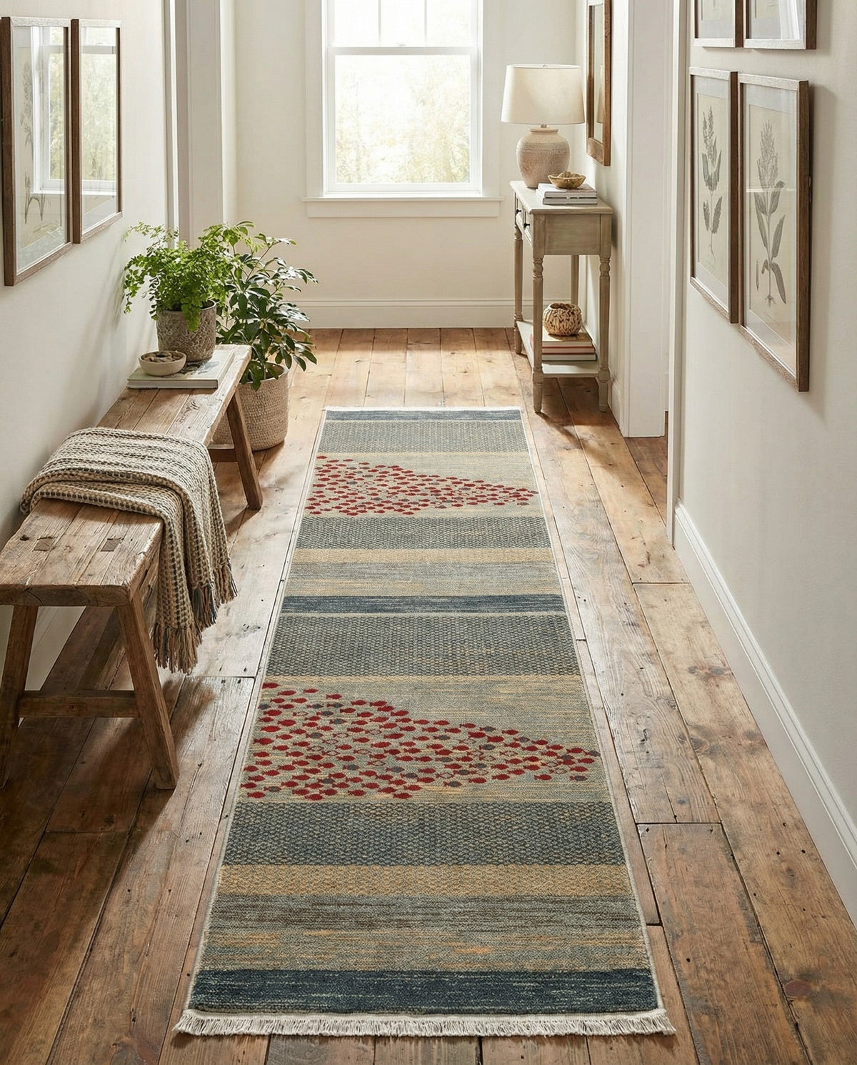 Zagros Oasis Collection Area Rug -  Kermanshah Runner Blue  lifestyle 42