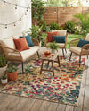 Outdoor Marrakesh Collection Area Rug -  Oujda Rectangle Multi  lifestyle 24