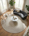 Urban Terrace Collection Area Rug -  Chelsea (Gray) Round Gray  lifestyle 38
