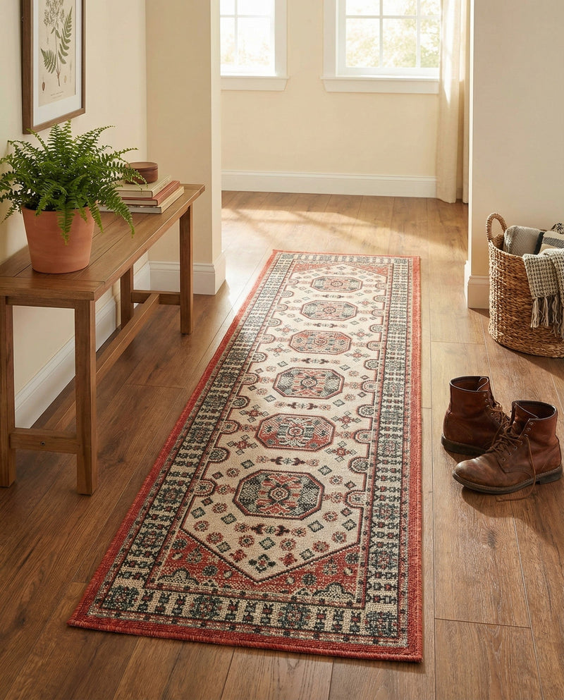 Patio Heritage Collection Area Rug - Veranda Runner Multi  lifestyle 61