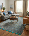 Caribbean Breeze Collection Area Rug -  Martinique Rectangle Turquoise  lifestyle 8