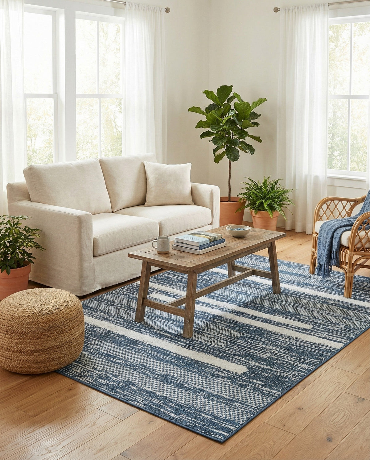 Cathedral Elegance Collection Area Rug - Chapel Rectangle Navy Blue  lifestyle 46