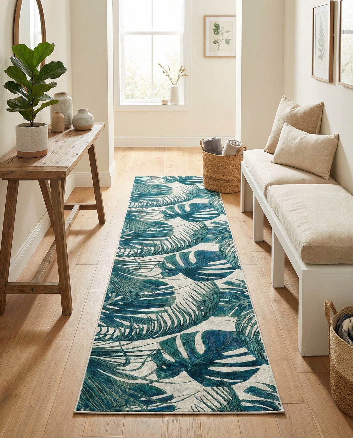 Meadow Breeze Collection Area Rug -  Clover Runner Ivory  lifestyle 143