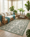Coastal Terrace Collection Area Rug -  Marina Rectangle Ivory and Beige  lifestyle 9