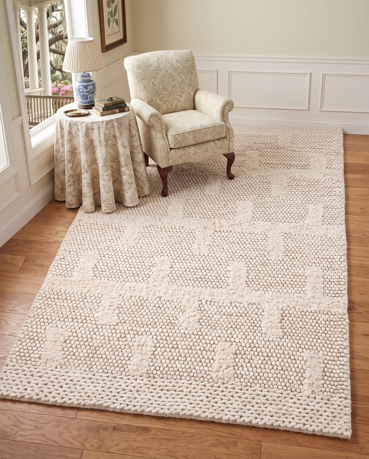 Lana Tasmanian Wool Collection Area Rug - Freycinet Rectangle Ivory  lifestyle 17