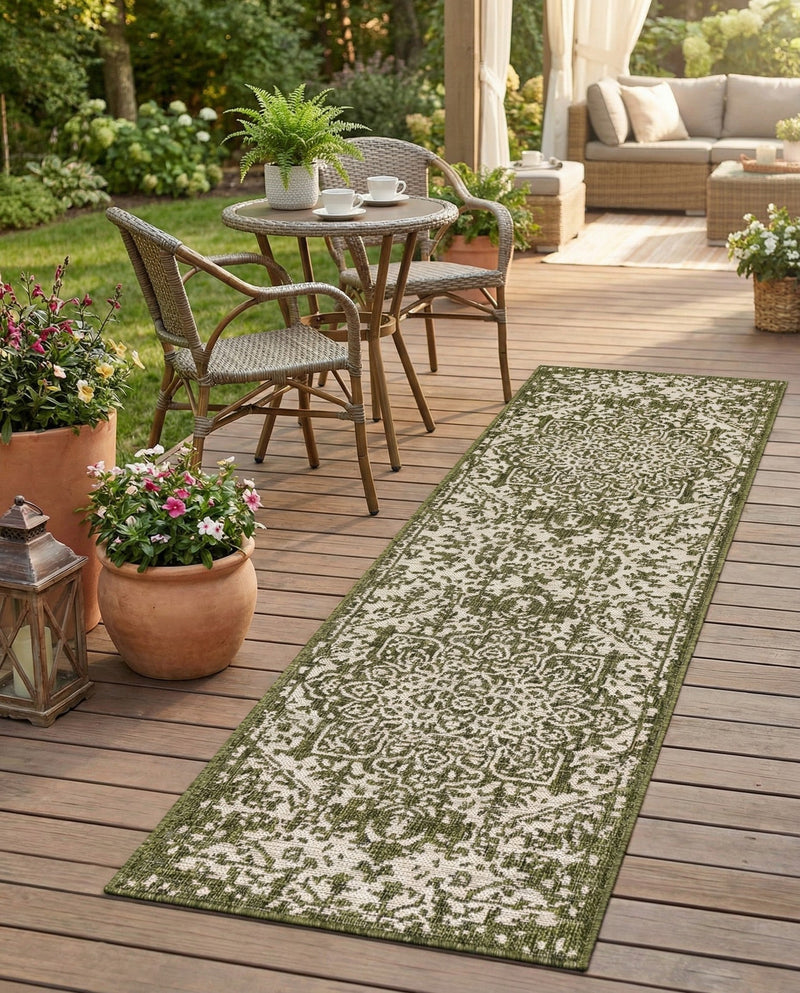 Urban Oasis Rugs Collection Area Rug -  Penthouse (Green) Runner Green  lifestyle 73
