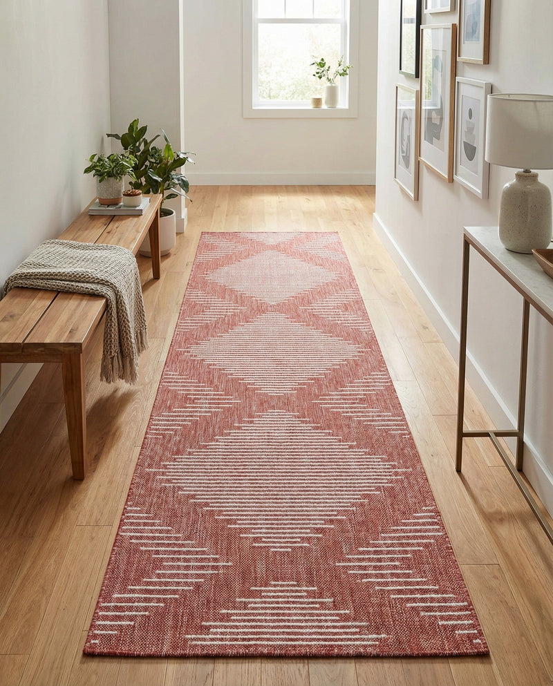Urban Terrace Collection Area Rug -  Chelsea (Rust Red) Runner Rust Red  lifestyle 26