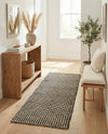 Sequoia Handwoven Jute Collection Area Rug - Aspen Runner Black and White  lifestyle 29