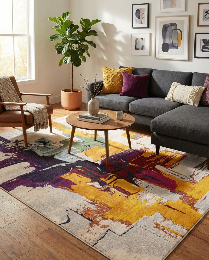 Marrakesh Elegance Collection Area Rug -  Riad Rectangle Beige  lifestyle 10