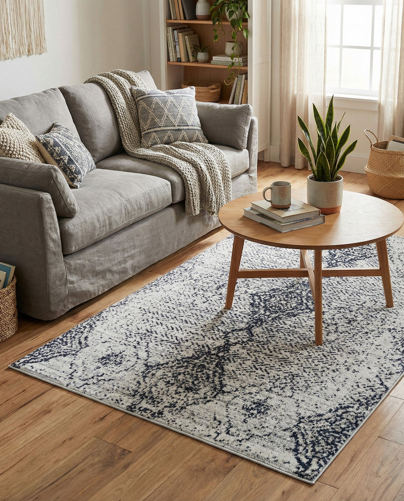 Aegean Elegance Washables Collection Area Rug -  Naxos Rectangle Black and White  lifestyle 38