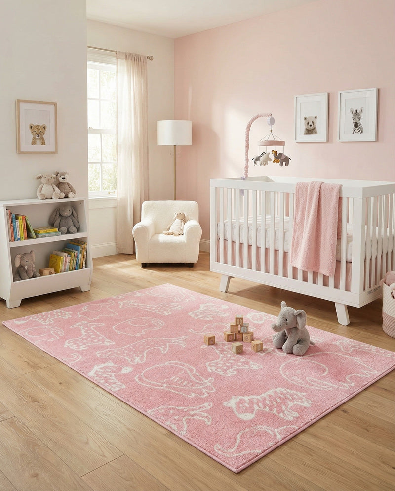 Wonder Tykes Collection Area Rug -  Spectrum Rectangle Pink  lifestyle 45