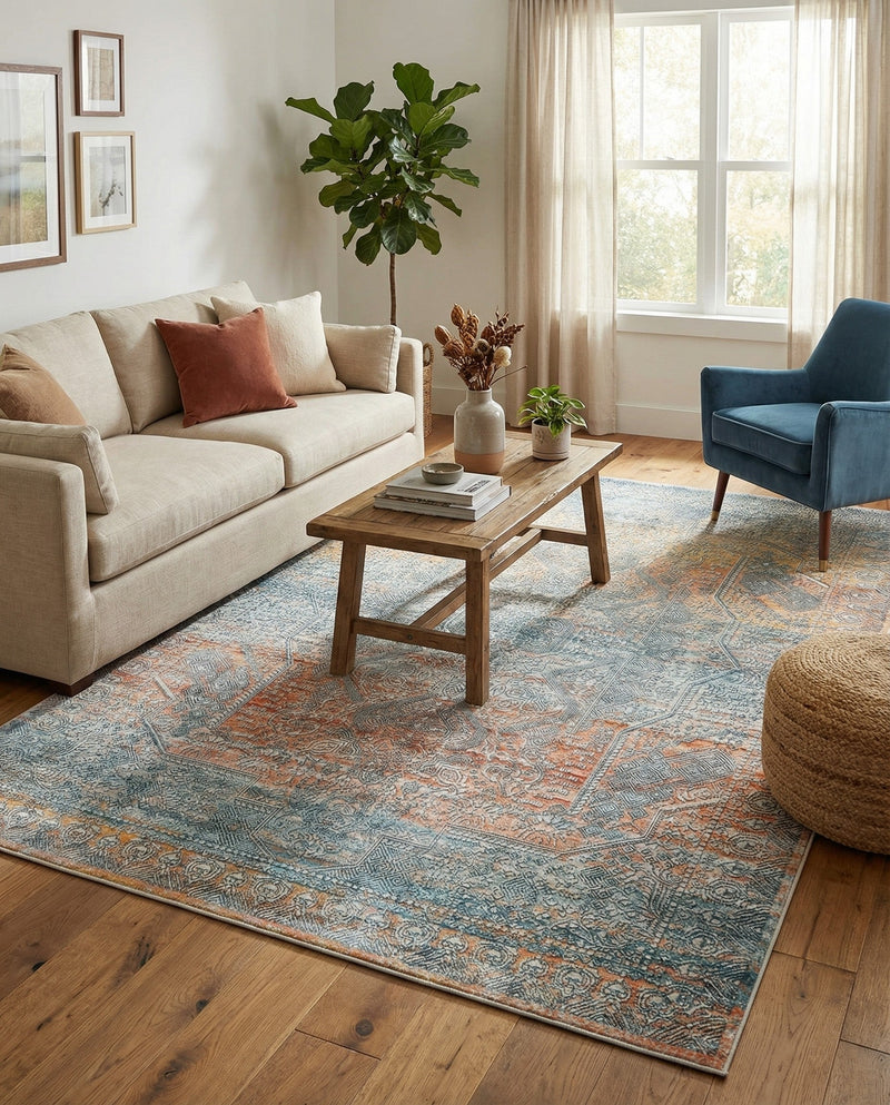 Coastal Haven Collection Area Rug -  Oceania Rectangle Multi  lifestyle 10