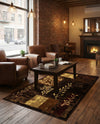 Bistro Lounge Collection Area Rug -  Affogato Rectangle Brown  lifestyle 28