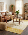 Mediterranean Lattice Collection Area Rug -  Casablanca (Ivory and Yellow) Rectangle Ivory and Yellow  lifestyle 14