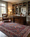 Heritage Elegance Collection Area Rug -  Schonbrunn Rectangle Burgundy  lifestyle 30