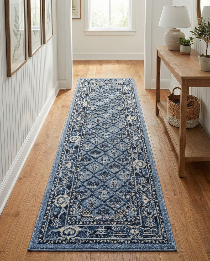 Horizon Collection Area Rug -  Aurora Runner Blue  lifestyle 50