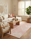 Desert Nomad Terrace Collection Area Rug - Sahara (Pink) Rectangle Pink  lifestyle 24
