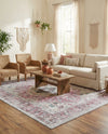 Laguna Sands Collection Area Rug -  Newport Rectangle Light Coral Pink  lifestyle 27