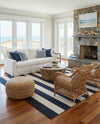 Martha's Vineyard Blueprints Collection Area Rug - Edgartown Rectangle Nautical Navy  lifestyle 54