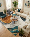 Urban Terrace Collection Area Rug -  Pavilion Square Multi  lifestyle 13