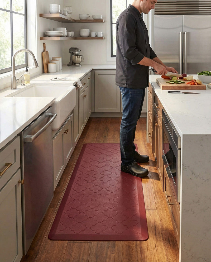 Cozy Mat Collection Area Rug -  Eden Rectangle Burgundy Red  lifestyle 21