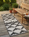 Urban Terrace Collection Area Rug -  Gramercy Runner Black and White  lifestyle 22