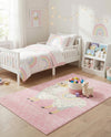 Wonder Tykes Collection Area Rug -  Marvel Rectangle Pink  lifestyle 13