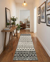 Mediterranean Lattice Collection Area Rug -  Casablanca (Ivory and Gray) Runner Ivory and Gray  lifestyle 53