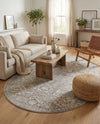 Seville Stripes Collection Area Rug -  Cordoba (Gray) Oval Gray  lifestyle 26