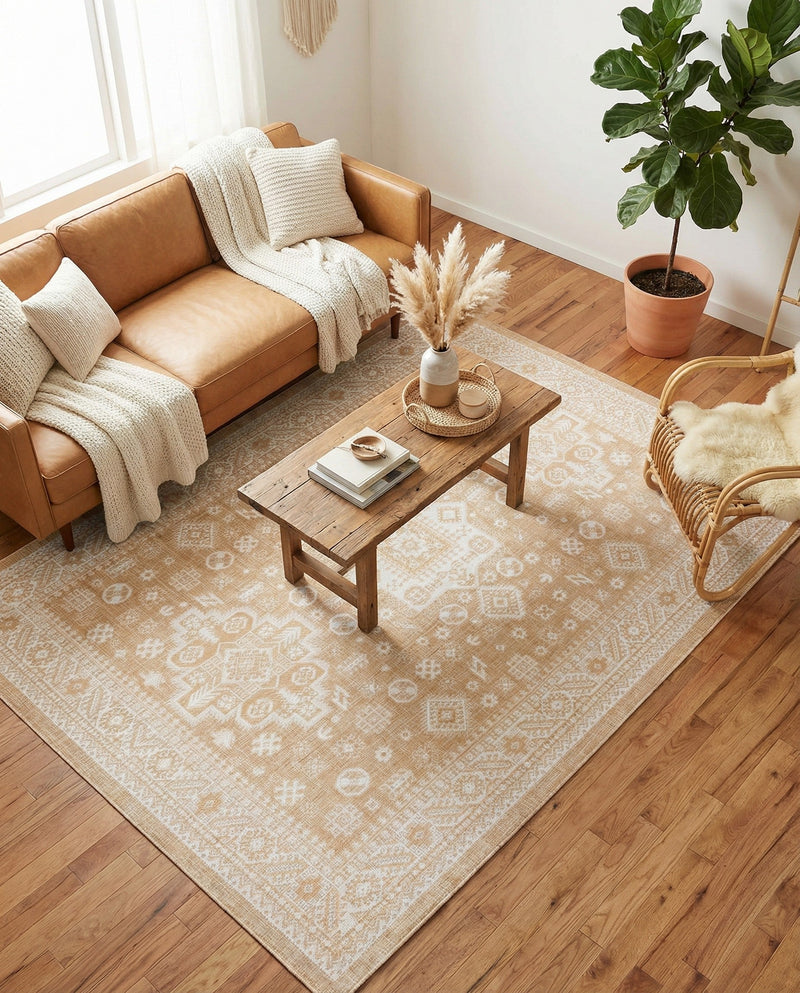 Tribal Terrace Treasures Collection Area Rug -  Incan Isle (Natural) Rectangle Natural  lifestyle 29
