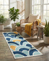 Caribbean Terrace Collection Area Rug -  Barbados Runner Blue  lifestyle 38