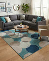 Chromatic Oasis Collection Area Rug -  Zephyr Rectangle Blue  lifestyle 21
