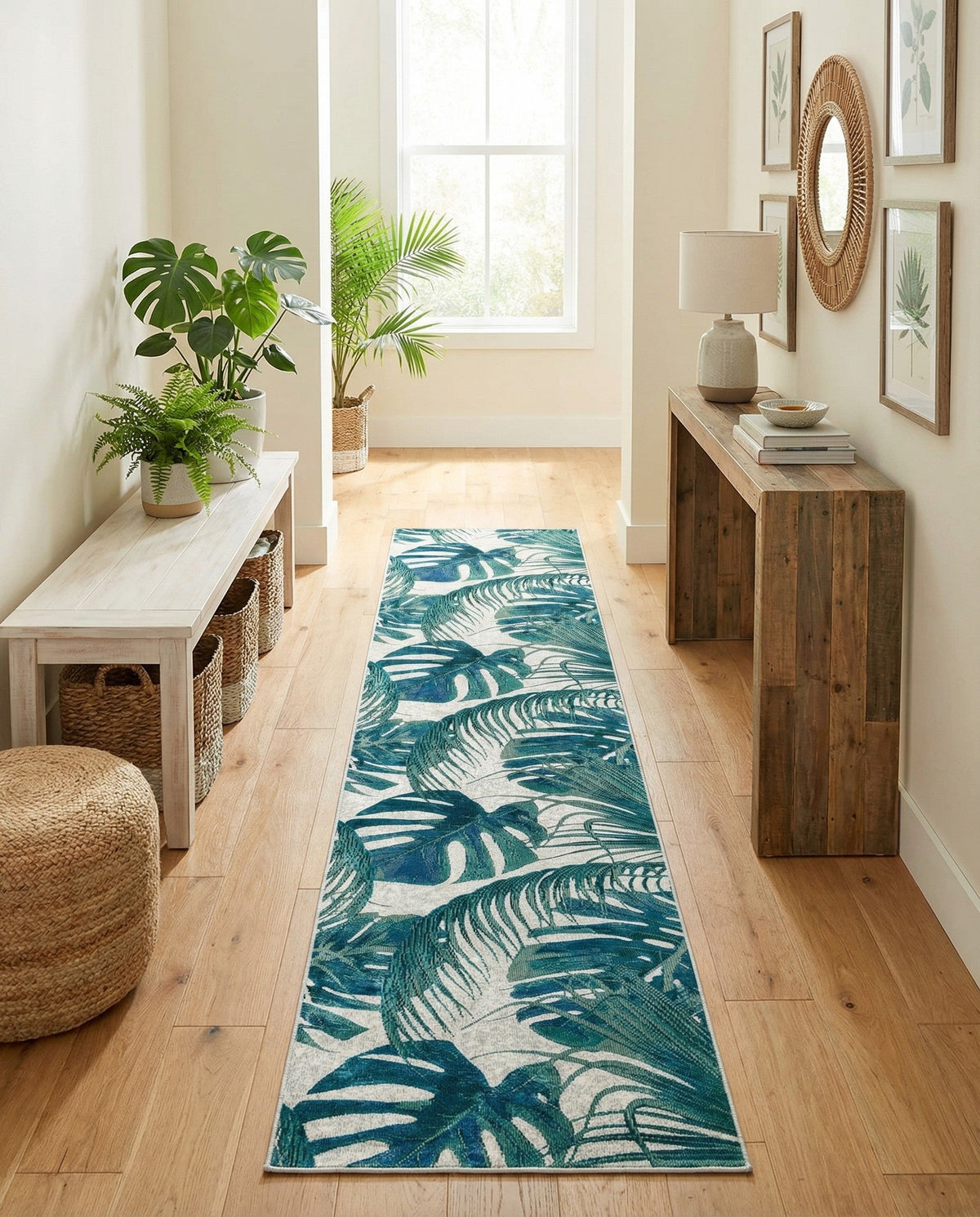 Meadow Breeze Collection Area Rug -  Clover Runner Ivory  lifestyle 144