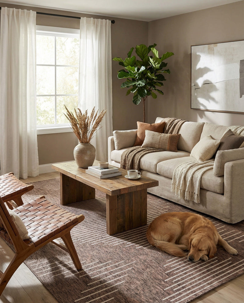 Urban Terrace Collection Area Rug -  Chelsea (Brown) Rectangle Brown  lifestyle 25