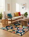 Outdoor Marrakesh Collection Area Rug -  Chefchaouen Rectangle Multi Black  lifestyle 42