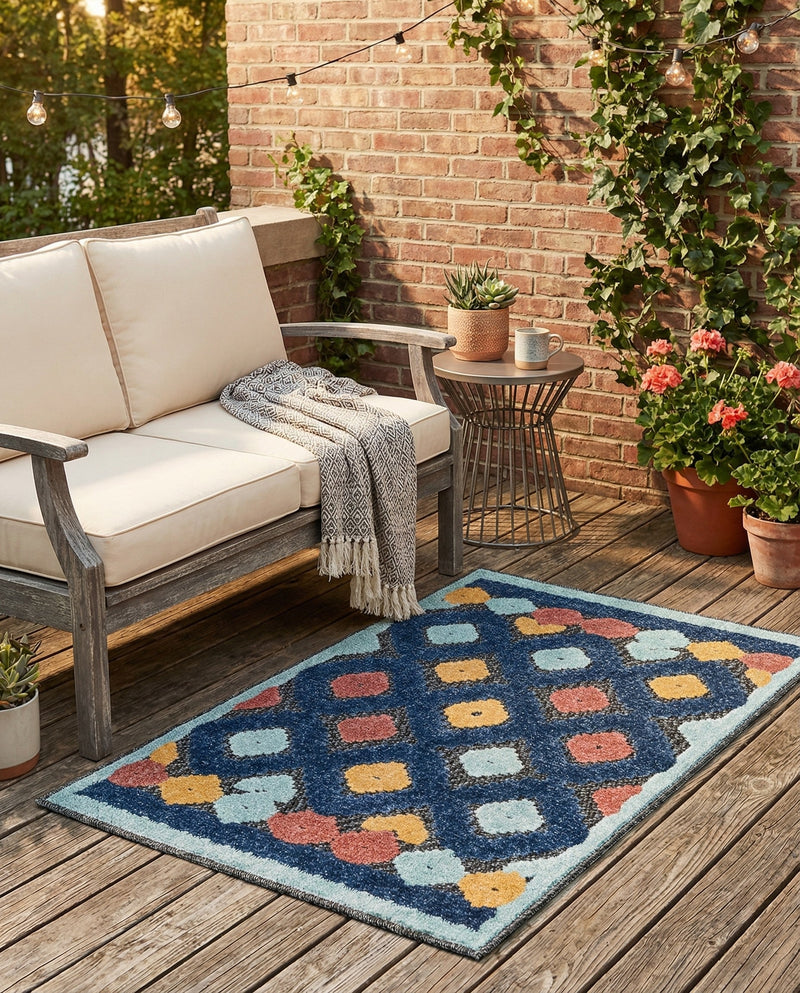Caribbean Terrace Collection Area Rug -  Tobago Rectangle Charcoal  lifestyle 33