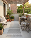 Seaside Stripes Collection Area Rug -  Boardwalk (Beige) Runner Beige  lifestyle 78