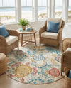 Sorrento Shores Collection Area Rug -  Massa Round Beige  lifestyle 37