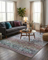 Baroque Era Collection Area Rug - Versailles (Blue Green) Rectangle Blue Green  lifestyle 12
