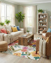 Meadow Breeze Collection Area Rug -  Petal Rectangle Ivory  lifestyle 22