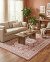 Tribal Terrace Treasures Collection Area Rug -  Incan Isle (Rust Red) Rectangle Rust Red  lifestyle 10