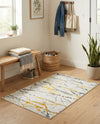 Bloomsbury Elegance Collection Area Rug -  Soho Rectangle Yellow and Gray  lifestyle 25