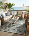Seaside Haven Rugs Collection Area Rug -  Anchorage Rectangle Blue  lifestyle 20