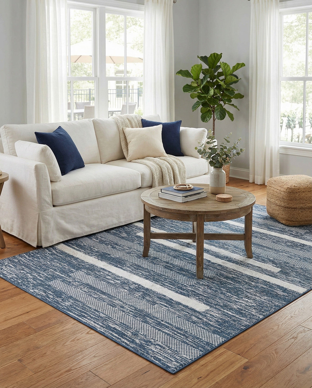 Cathedral Elegance Collection Area Rug - Chapel Rectangle Navy Blue  lifestyle 49