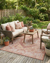 Patio Heritage Collection Area Rug -  Augusta (Rust Red) Rectangle Rust Red  lifestyle 10